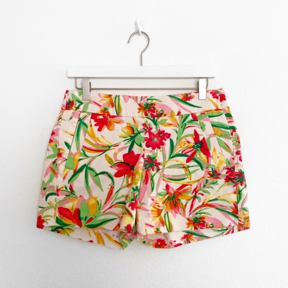 J. Crew Factory Chino Tropical Floral Shorts - Picture 1 of 5